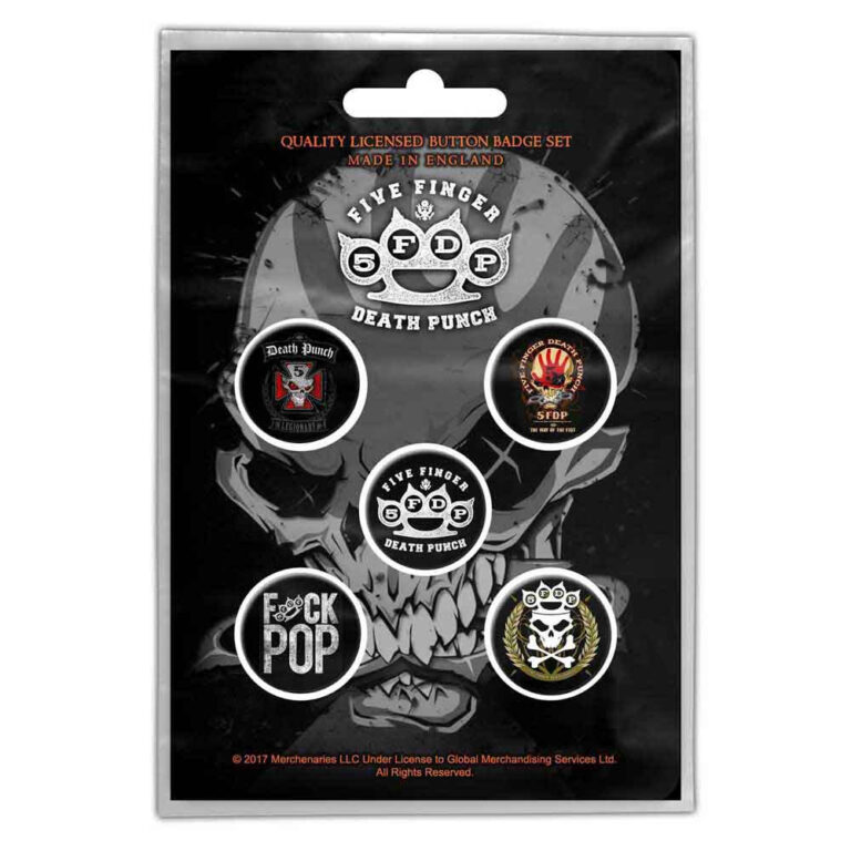Five Finger Death Punch Logos Badge Pack