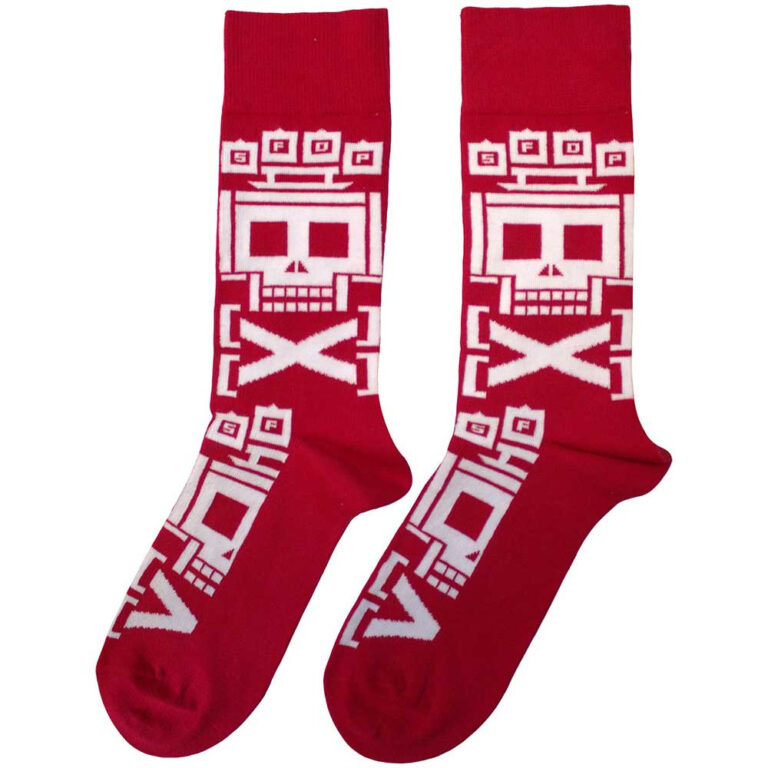 Five Finger Death Punch Pixeled Skull Repeat Socks