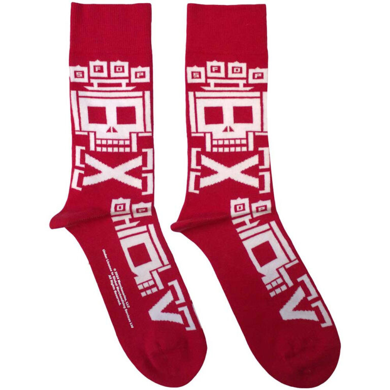 Five Finger Death Punch Pixeled Skull Repeat Socks