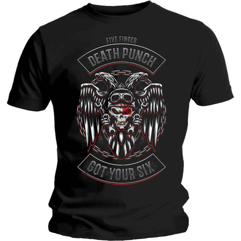 Five Finger Death Punch Biker Badge T-Shirt