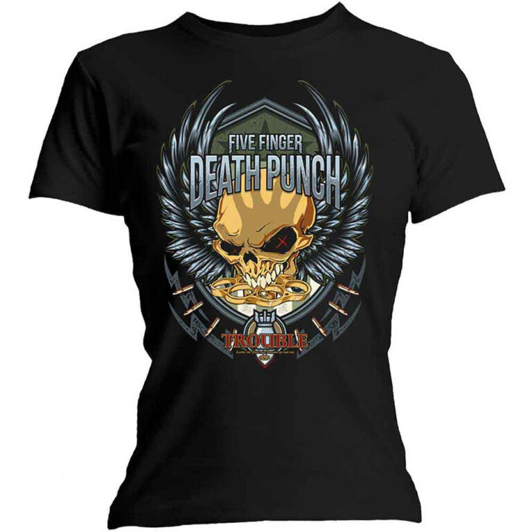 Five Finger Death Punch Trouble Ladies T-Shirt