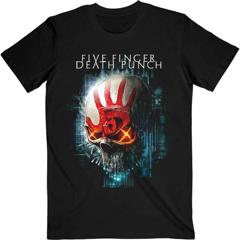 Five Finger Death Punch Interface Skull T-Shirt