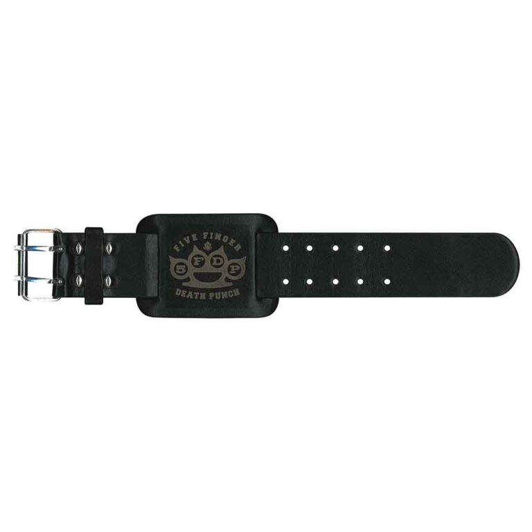 Five Finger Death Punch Knuckles Leather Wrist Strap