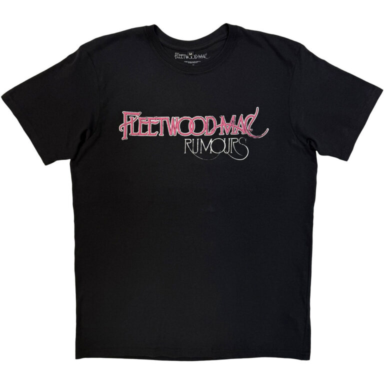 Fleetwood Mac Unisex Premium Carbon T-Shirt: Rumours Black Back Print T-Shirt