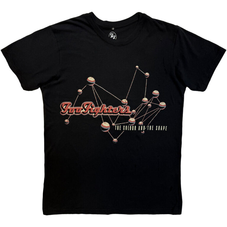 Foo Fighters Unisex Premium Carbon T-Shirt: The Colour & The Shape Black Back Print T-Shirt