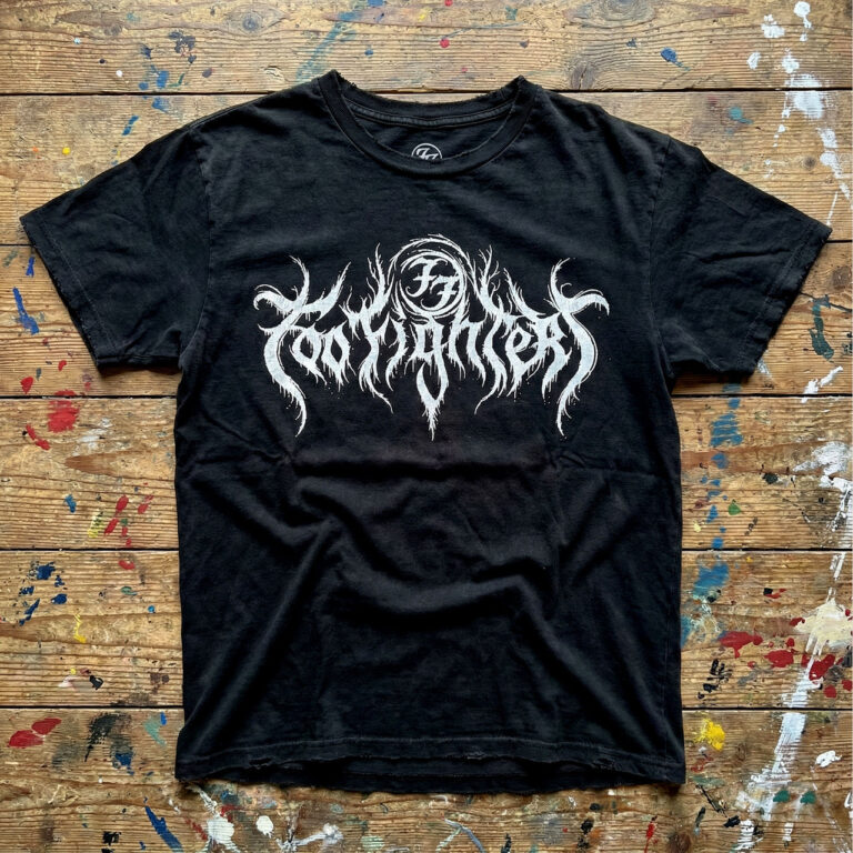 Foo Fighters Unisex Premium Carbon T-Shirt: Metal Logo Black T-Shirt