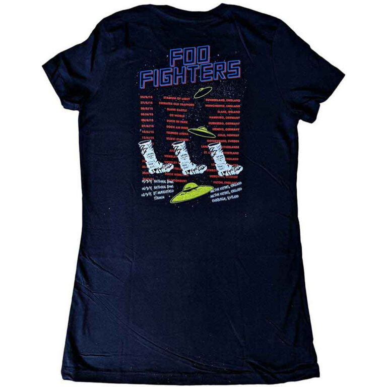 Foo Fighters UFOS 2015 European Tour Ladies T-Shirt