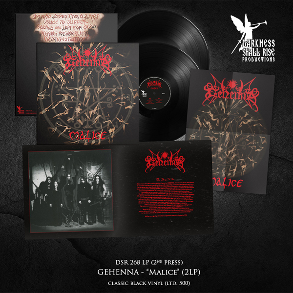 Gehenna – MALICE (OUR THIRD SPELL) (BLACK VINYL 2LP 2ND PRESS) Vinyl Double Album