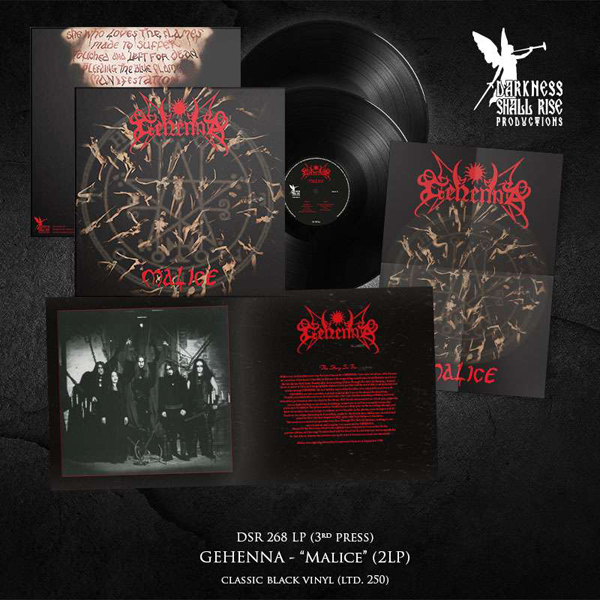 Gehenna – MALICE (OUR THIRD SPELL) (BLACK VINYL 3RD PRESS) Vinyl Double Album