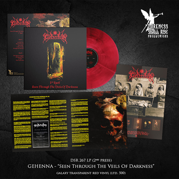 Gehenna – SEEN THROUGH THE VEILS OF DARKNESS (THE SECOND SPELL) (GALAXY TRANSPARENT RED/BLACK VINYL) Vinyl LP