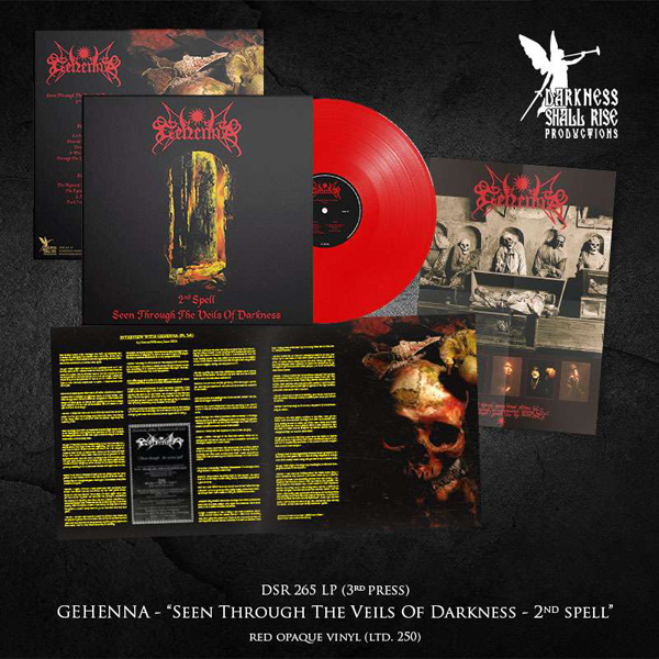 Gehenna – SEEN THROUGH THE VEILS OF DARKNESS (THE SECOND SPELL) (RED VINYL 3RD PRESS) Vinyl LP