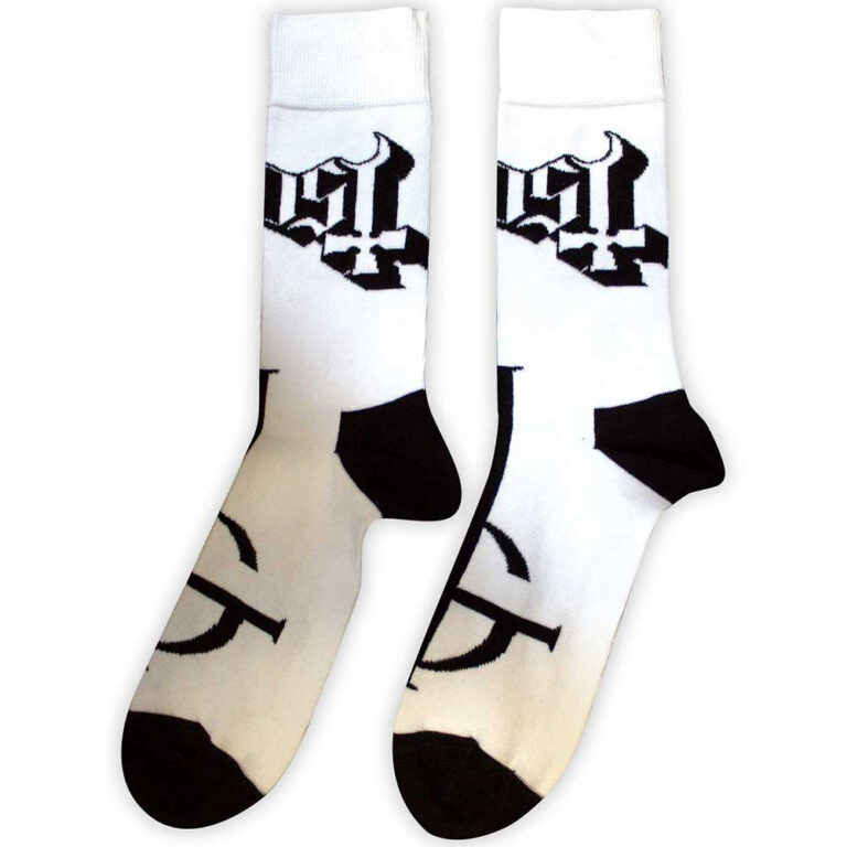 Ghost Symbol Mono (White) (UK Size 7 – 11) Socks