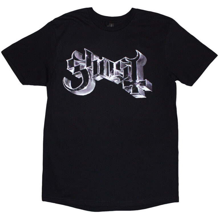 Ghost Metal Logo & Purple Grucifix T-Shirt