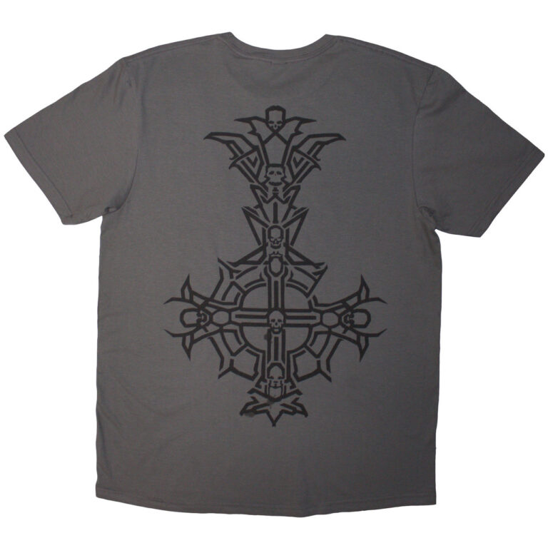 Ghost Chrome Logo & Grucifix Outline T-Shirt