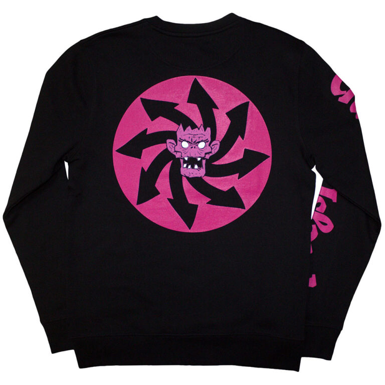 Gorillaz Craker Island Pazuzu Spiral (Black) (Back & Sleeve Print) Sweatshirt