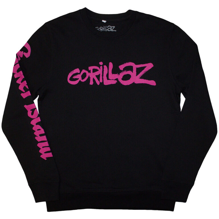 Gorillaz Craker Island Pazuzu Spiral (Black) (Back & Sleeve Print) Sweatshirt