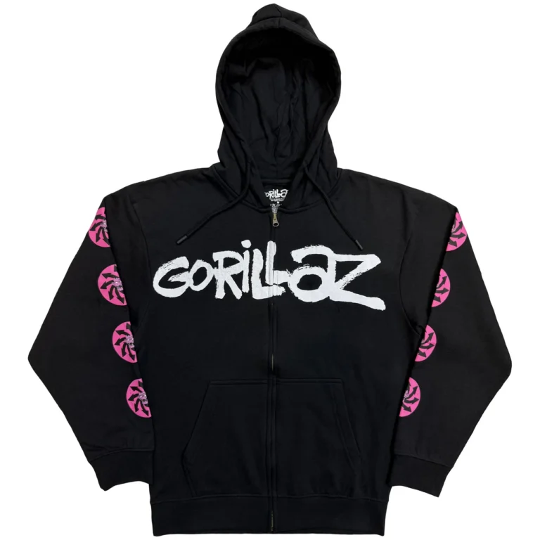 Gorillaz Repeat Pazuzu (Sleeve Print) Zip Hoodie