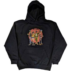 Gorillaz Group Circle Rise Navy Blue Pullover Hoodie