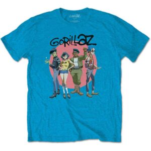 Gorillaz Group Circle Rise Sapphire Blue T-Shirt