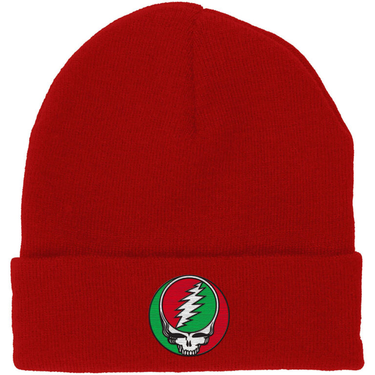 Grateful Dead Steal Your Face Red/Green Beanie Hat