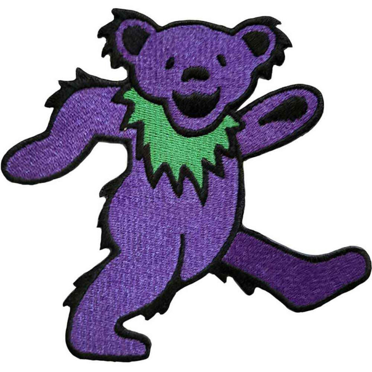 Grateful Dead Purple Dancing Bear Patch