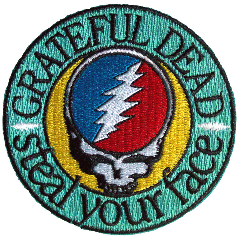 Grateful Dead Steal Your Face Text Emblem Patch
