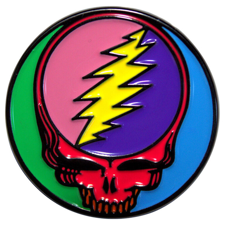 Grateful Dead Multicoloured Steal Your Face Pin Badge