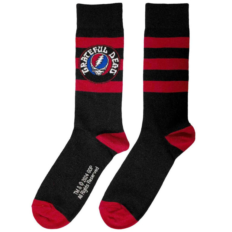 Grateful Dead Steal Your Face Logo (Black) (UK Size 6 – 11) Socks