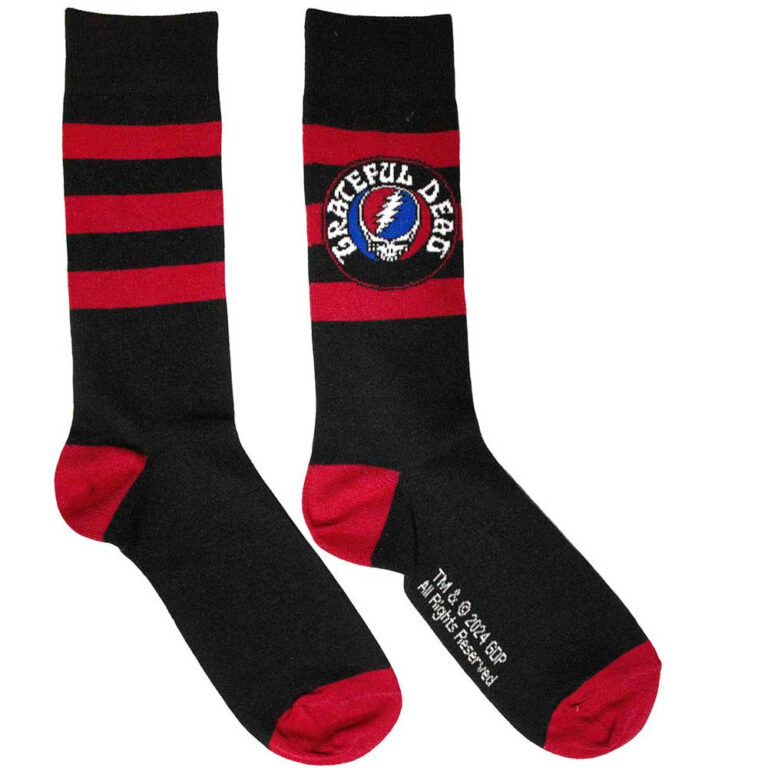 Grateful Dead Steal Your Face Logo (Black) (UK Size 6 – 11) Socks