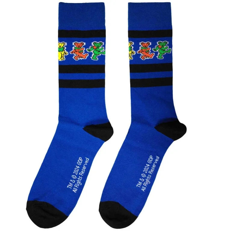Grateful Dead Dancing Bears Stripe (Blue) (UK Size 6 – 11) Socks