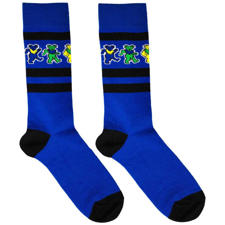 Grateful Dead Dancing Bears Stripe (Blue) (UK Size 6 – 11) Socks
