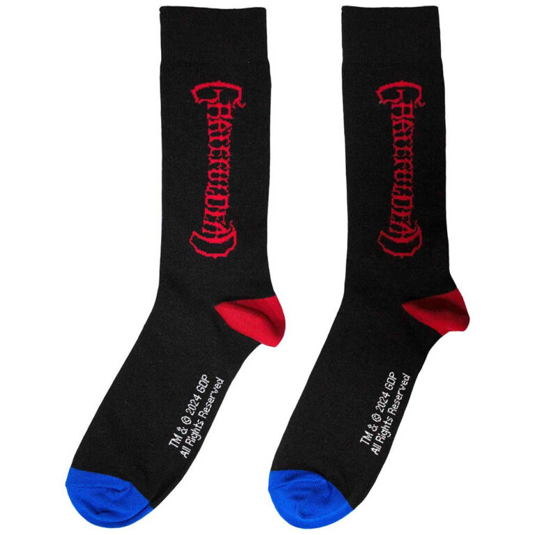 Grateful Dead Vertical Mono Logo (Black) (UK Size 6 – 11) Socks