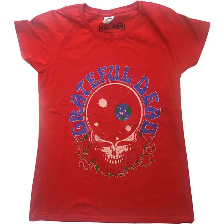 Grateful Dead Space Your Face & Logo Ladies T-Shirt