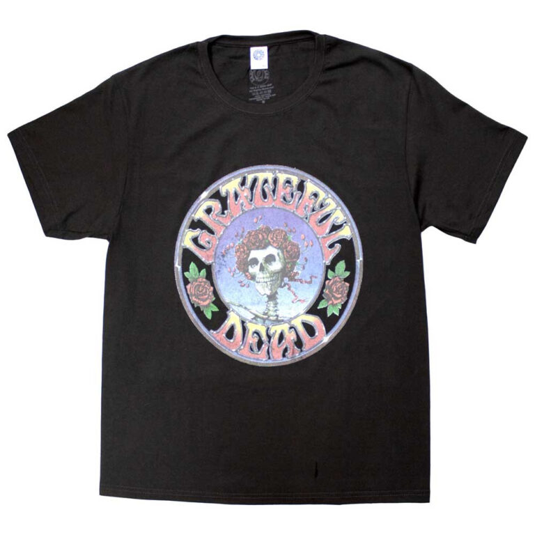Grateful Dead Bertha Circle Vintage Wash (Very Dark Charcoal Grey) T-Shirt