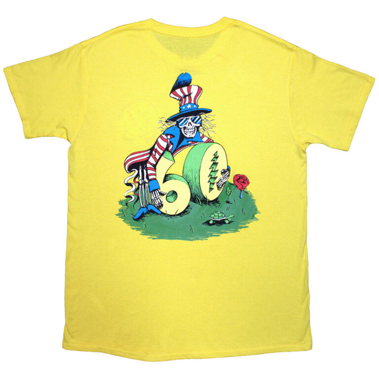 Grateful Dead Rose Pose Yellow T-Shirt