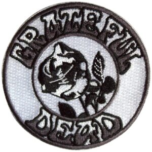 Grateful Dead Black & White Rose Patch