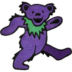Grateful Dead Purple Dancing Bear Patch