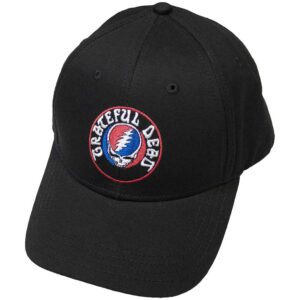 Grateful Dead Steal Your Face Logo Black Baseball Cap