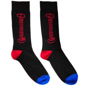 Grateful Dead Unisex Vertical Mono Logo Black UK Size 6 - 11 Ankle Socks