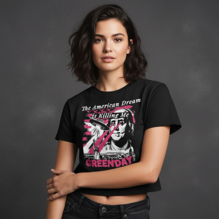 Green Day American Dream Ladies Crop Top