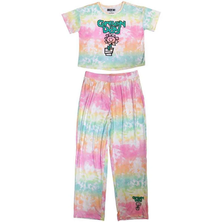 Green Day Flower Pot (Pastel) Ladies Pyjamas