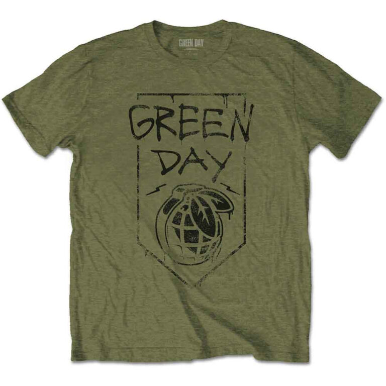 Green Day Organic Grenade (Military Green) T-Shirt