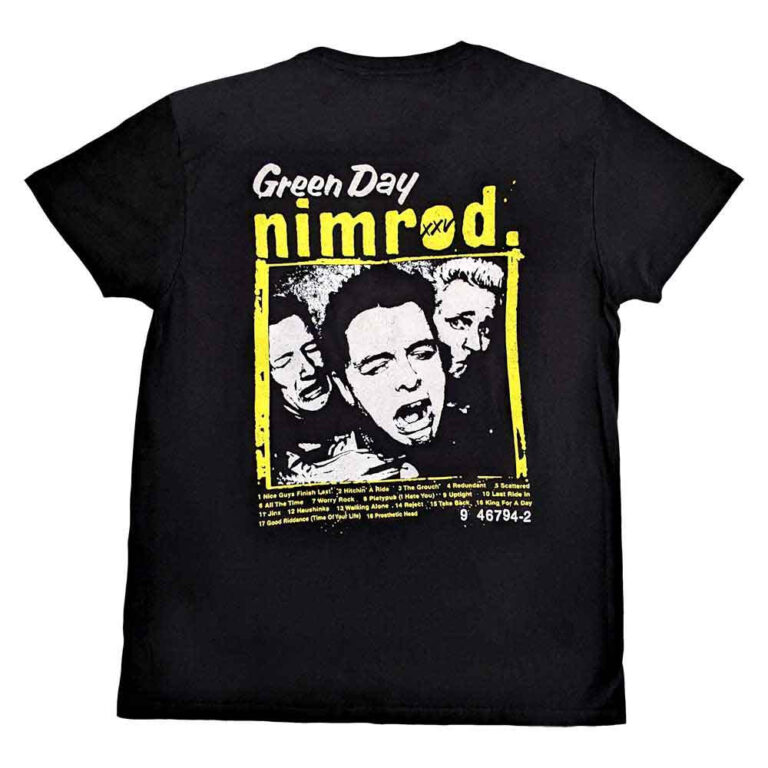 Green Day Nimrod Breast Print T-Shirt