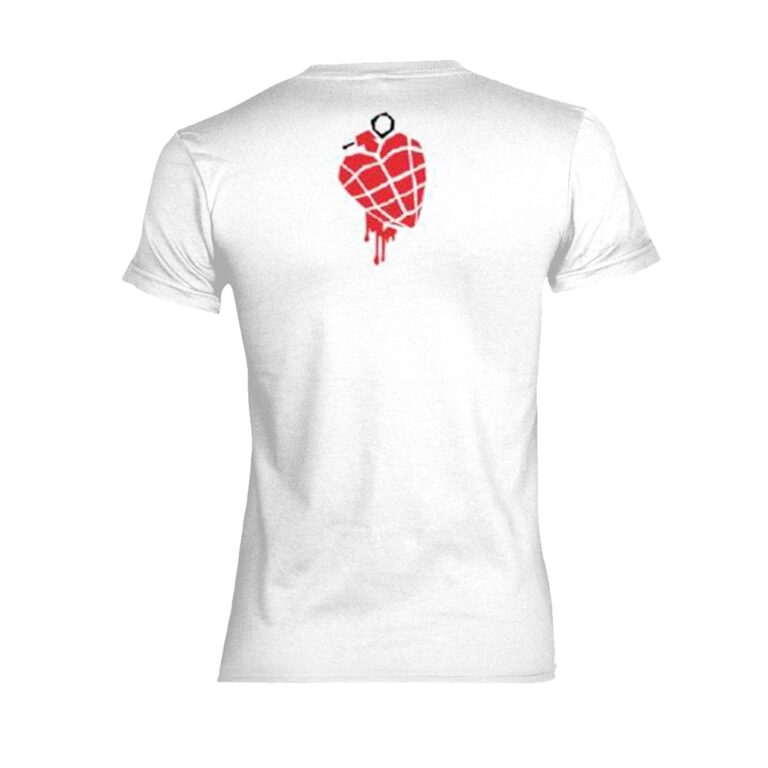 Green Day – American Idiot Heart (white) Front / Back Print Ladies T-Shirt