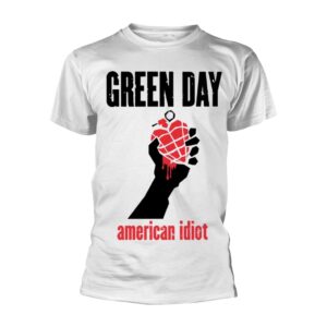 Green Day - American Idiot Heart (white) T-Shirt (Front / Back Print)