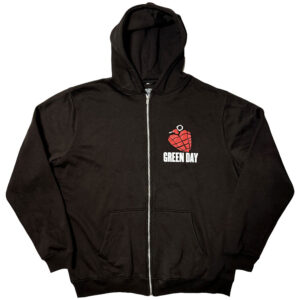 Green Day American Idiot Black Back Print Zip Hoodie
