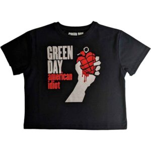 Green Day American Idiot Black Ladies Crop Top
