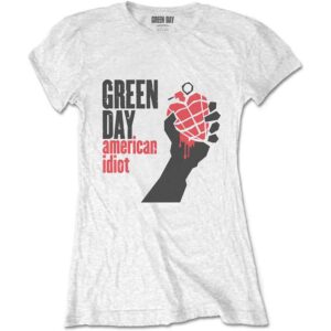 Green Day American Idiot White Ladies T-Shirt