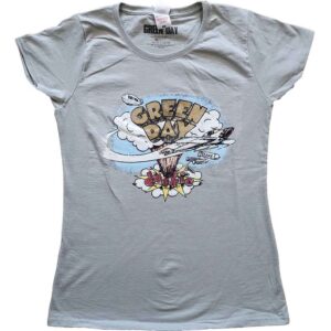 Green Day Dookie Vintage Grey Ladies T-Shirt