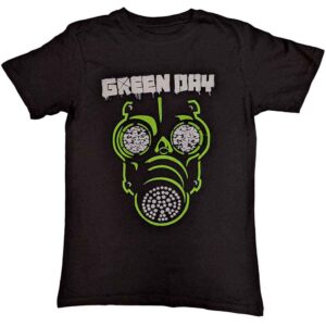 Green Day Green Mask Black T-Shirt